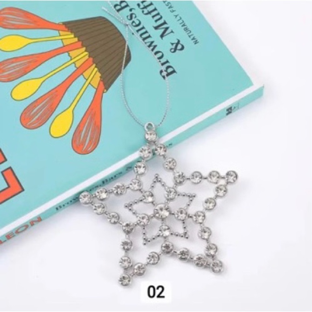 Silver Star Crystal Ornament